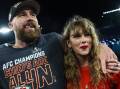 Chiefs star Travis Kelce and singer Taylor Swift. Picture Getty Images