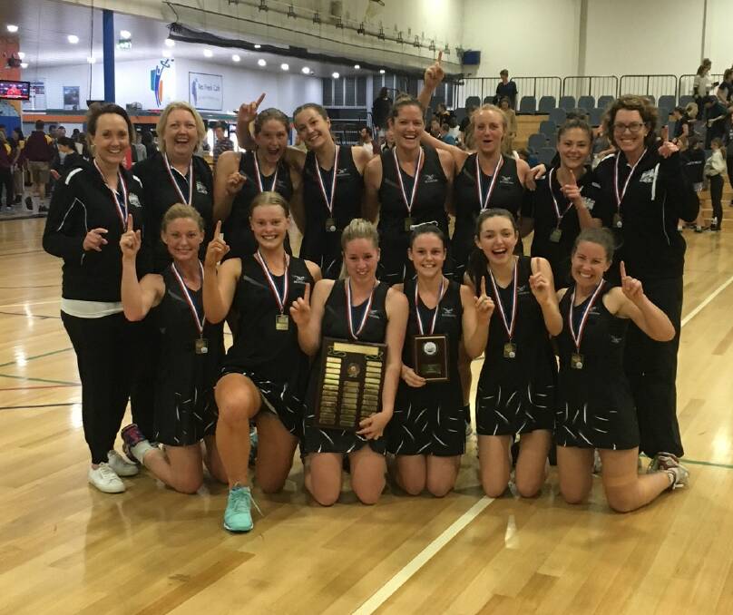 The Busselton Magpies Netball open team soared over the HBL Lions to take home the trophy in their grand final match on Friday. Image supplied.
