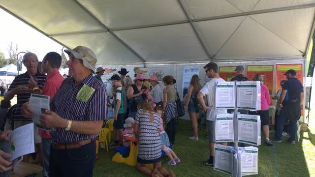 A great chance for interaction at the Landcare Tent.