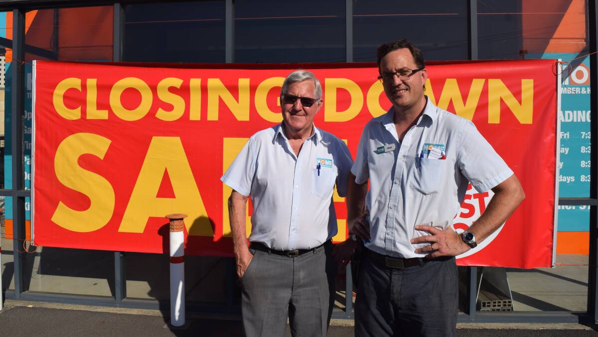 Nick and Brian Wallace are closing down their Home Timber and Hardware business after 30 years of trading in Busselton.