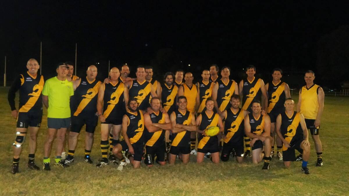 The AFL Masters Dunsborough Ducks team are gearing up for their season opener and would like new players to get involved. Image supplied.