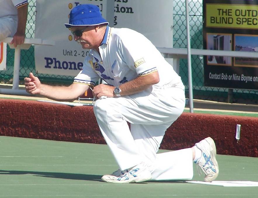 Dunsborough player Edmund Hoemburg concentrating on his shot. Photo supplied from 2015.