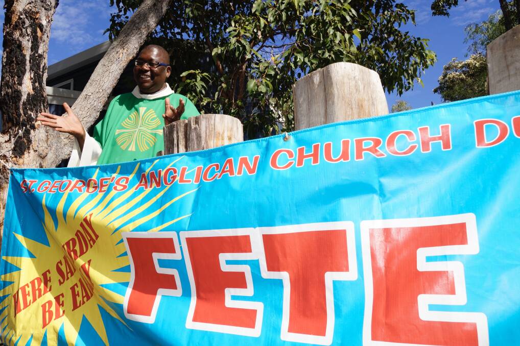 The Reverend Melusi Sibanda is hands on in organising the St George’s Fete on Saturday, March 4 at the Lions Park in Dunsborough.