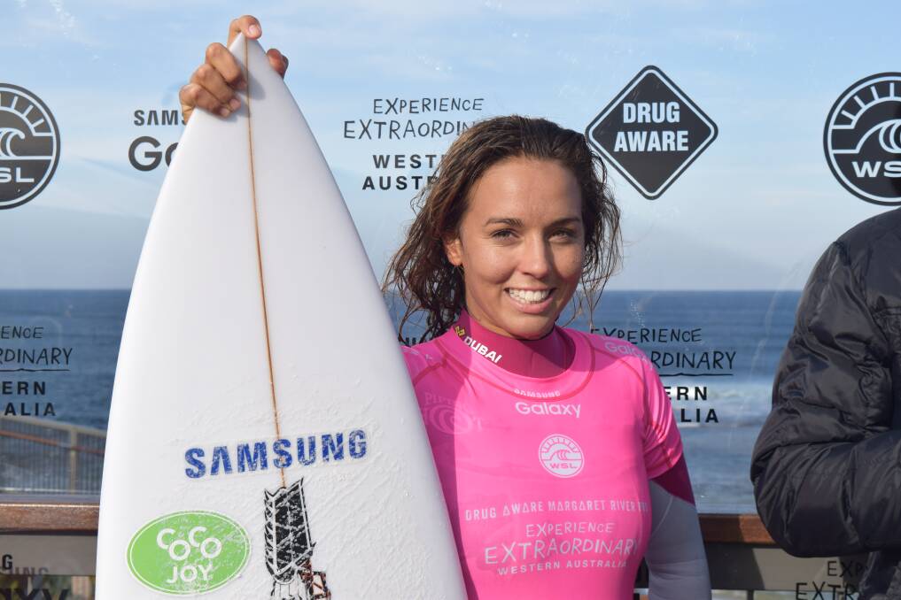 Australian pro surfer Sally Fitzgibbons at last year's Drug Aware Margaret River Pro.