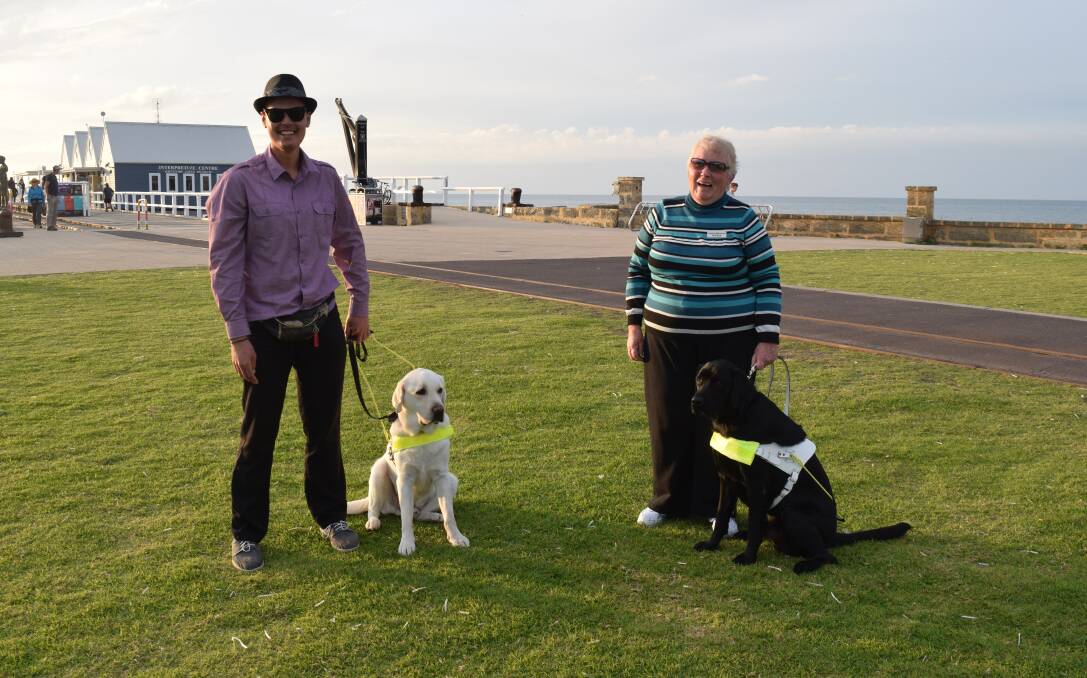 Josh Yates and Jeanette Lynn both live with vision impairments and have shared the experience of using a guide dog for the first time.