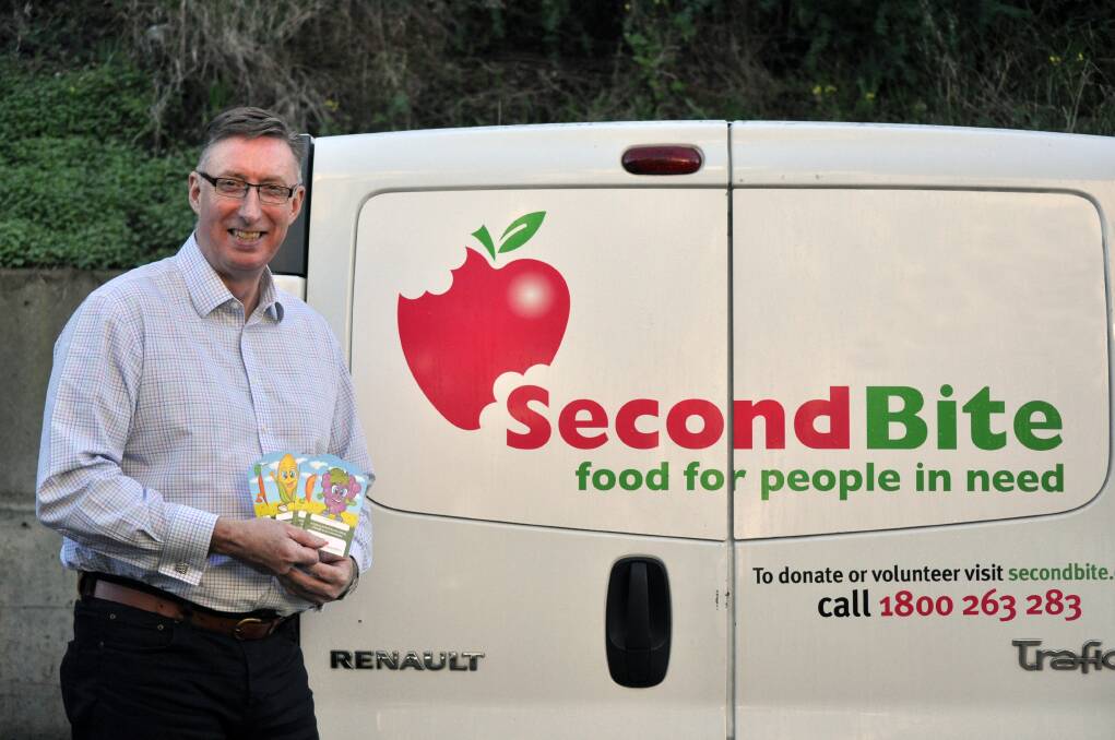 SecondBite chief executive officer Jim Mullan launches the new fundraising campaign with Coles supermarkets to help redistribute fresh food to families in need this winter.