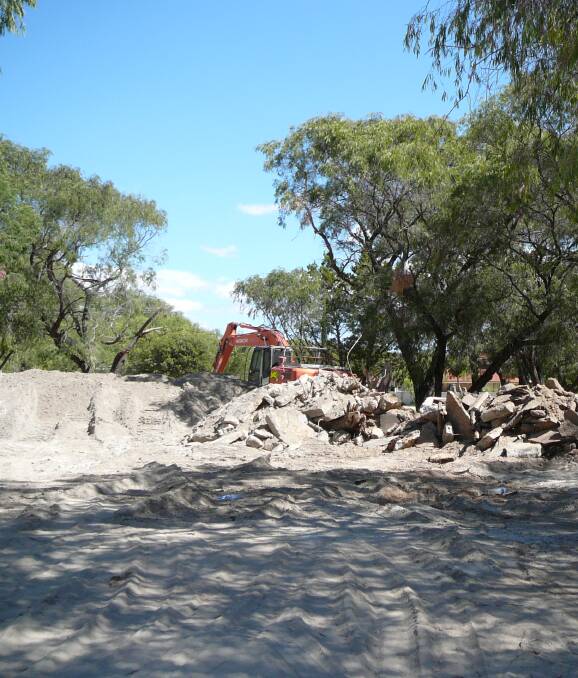 A nature reserve on lot 44 Cabarita Road in Abbey was used as a compound by contractors during the infill sewerage project which has created a dust problem in the area. Photo by Michelle Shackleton.