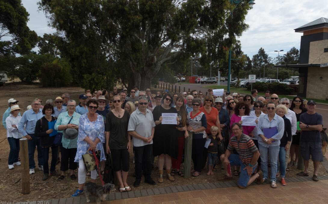 The Dunsborough community are standing united to stop a proposed development to build a convenience store with fuel. Photo by Peter Campbell.