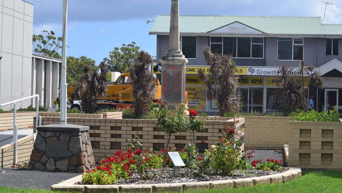 MOVING: The Busselton War Memorial could be moved to a new location at Rotary Park if the RSL agree to the relocate the site. Photo: Alexis Zahner.