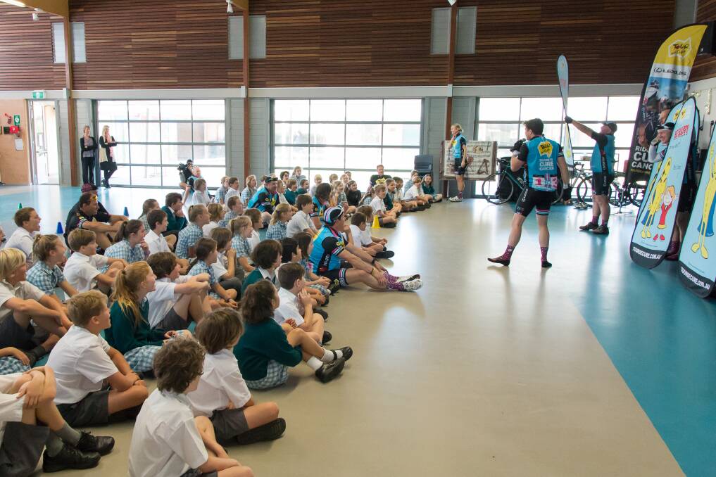 Our Lady of the Cape students learning about cancer prevention. Photo supplied. 