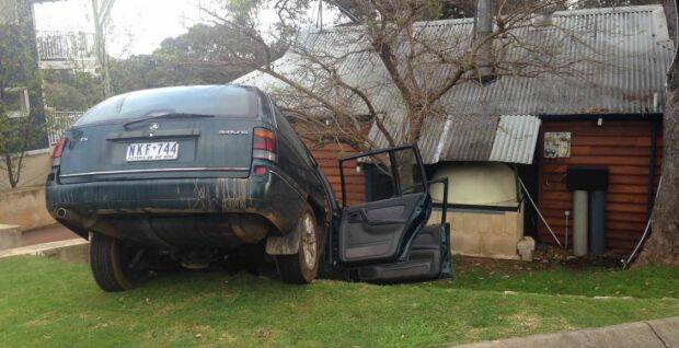 The Holden Barina wagon has Victorian number plates. It was found with its doors open and alcohol spilled over it.