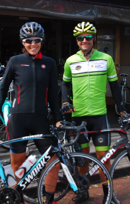 South West professional road cyclist Erin Kinnealy with Greg McDermott.