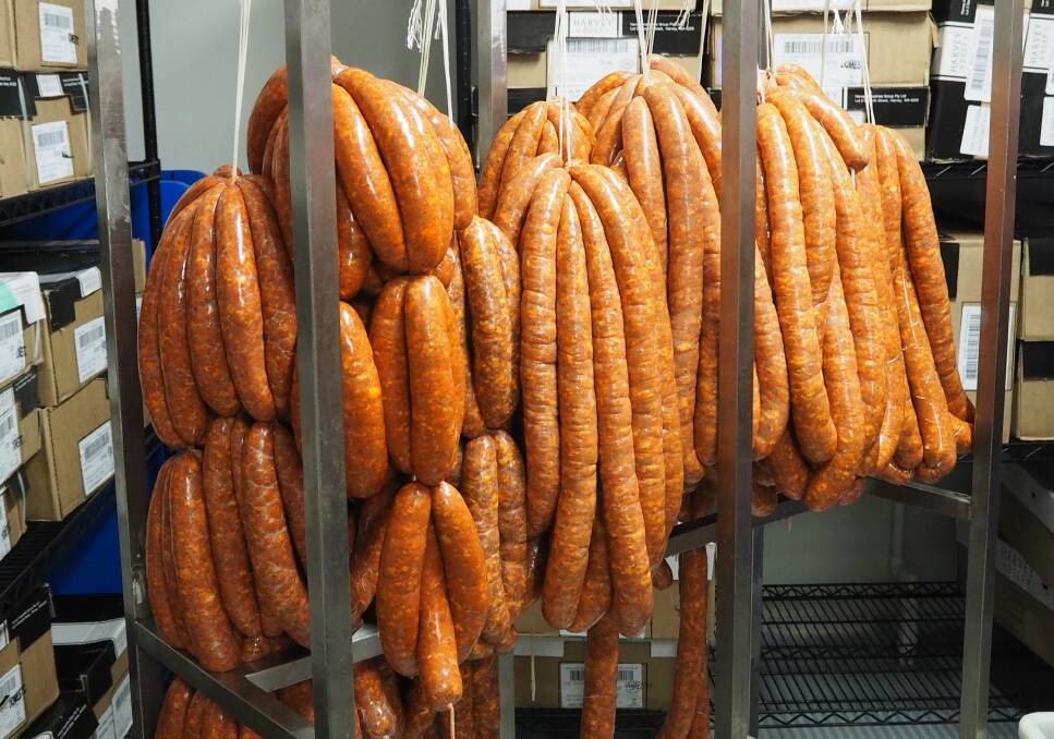 Hangin' out: The Farm House produce a variety of different sausages using recipes perfected over the years.