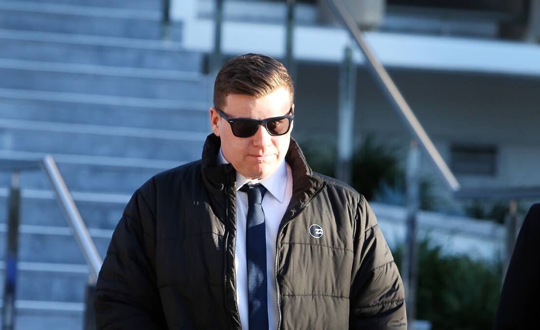 Benjamin O'Brien leaving Wollongong courthouse on Thursday. Picture: Syvlia Liber