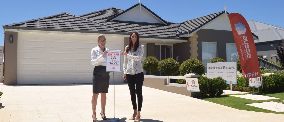 Member for Vasse Libby Mettam, pictured here with Ventura Home Group's Brooke Thomas welcomed the boost in the First Home Owners Grant. Photo: Ivy James  