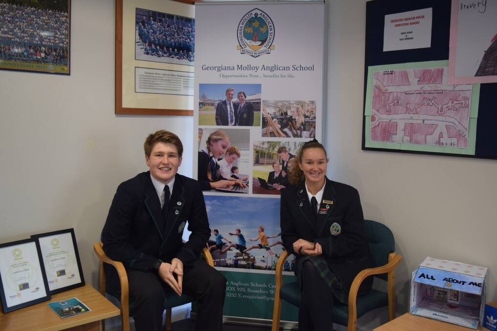 Head Boy Lochlan Curtis and Head Girl Kristen Sly have been chosen for the 2018 Rotary exchange program. 