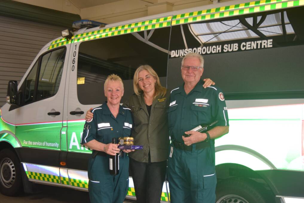Jenny Howe with Maria Bergstrom and John Fuller at the Dunsborough St Johns sub-centre. 