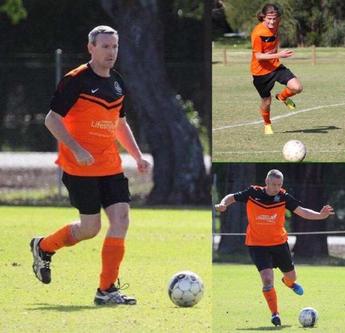 Superstars: Geographe Bay Football Club players Sean Hall, Isaac Sheehan and Michael McGeown will be trying to make season 2016 a successful one. Photo: Geographe Bay Football Club/Facebook. 