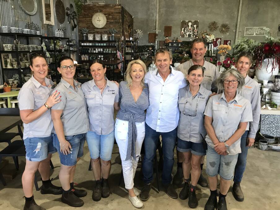 U Scape Garden Centre team with former House Rules contestants Carole and Russell Bramston. Image supplied.