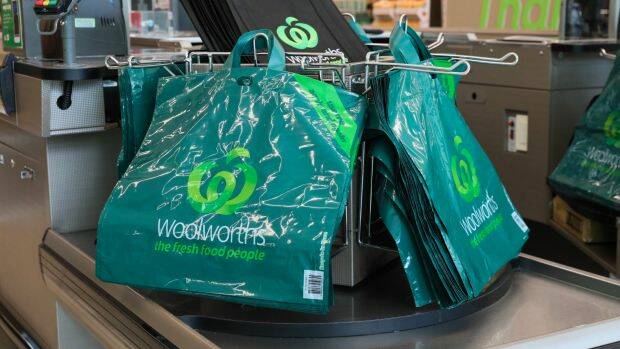 Woolworths' new thicker reusable plastic bags that are to replace single-use plastic bags. Photo: Supplied.