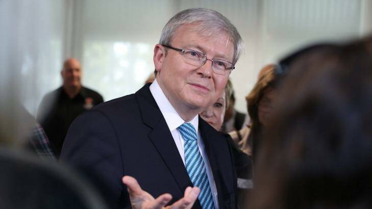 Former prime minister Kevin Rudd is the inaugural president of the Asia Society Policy Institute. Photo: Andrew Meares