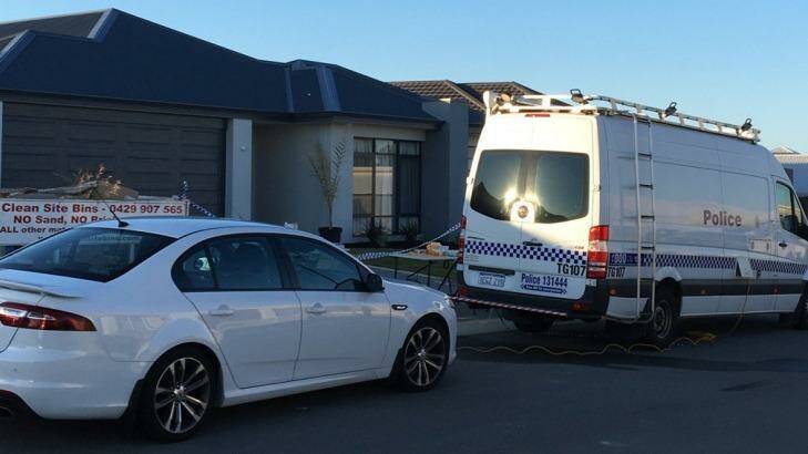 The scene outside a Yanchep home where two young children were killed. Photo: Scott Cunningham / Twitter