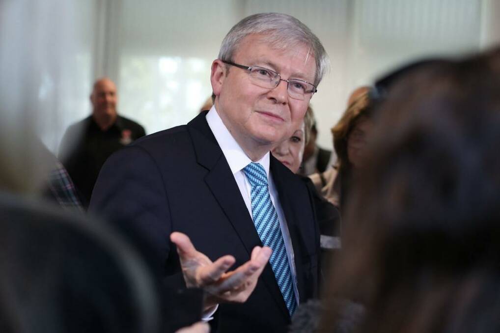 Former prime minister Kevin Rudd is the inaugural president of the Asia Society Policy Institute. Photo: Andrew Meares