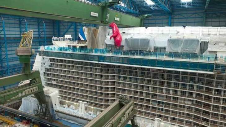The polar bear claims deck space on Quantum of the seas.