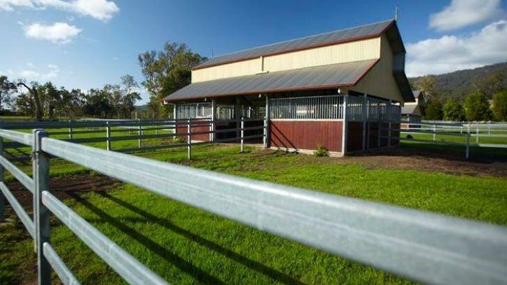 Nathan Tinkler's farm on the Gold Coast hinterland has stabling for up to 78 horses. Photo: LJ Hooker