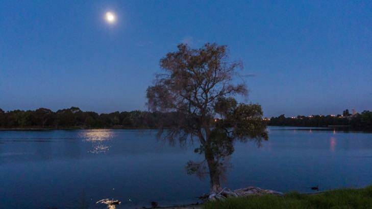 The serenity of the Swan River at night is a big attraction for blue-collar nomads.