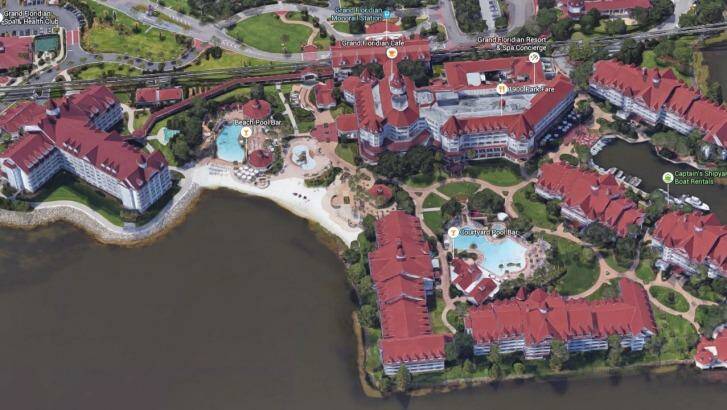 Disney's Grand Floridian Hotel in Orlando, Florida. Photo: Google Earth