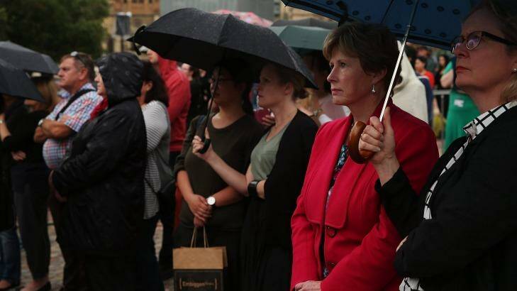 Greens leader Christine Milne was one of the politicians at the vigil.  Photo: Paul Jeffers