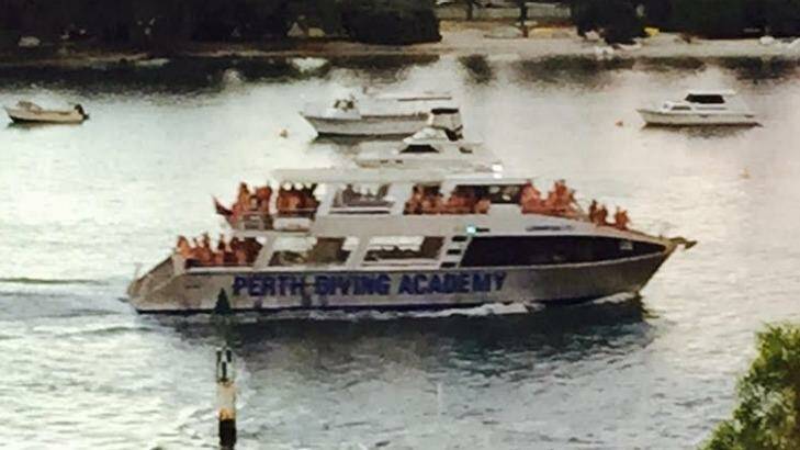 The nudist club stripped off for a cruise down the Swan River.  Photo: Facebook 