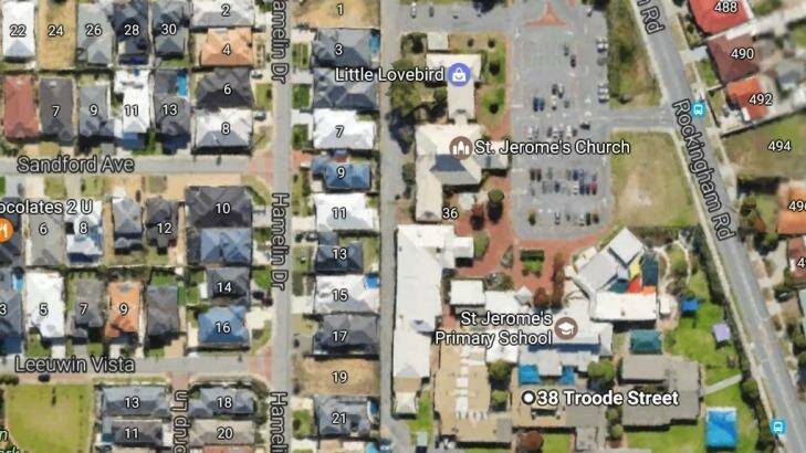 The church is adjacent to the noise complainant who lives on Hamelin Drive.  Photo: Google Maps. 