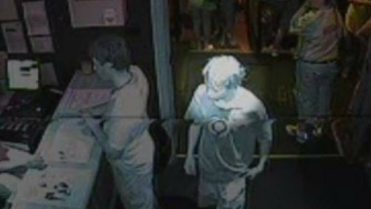 A still from CCTV footage showing Josh Warneke's movements on the night of his murder. Photo: Supplied