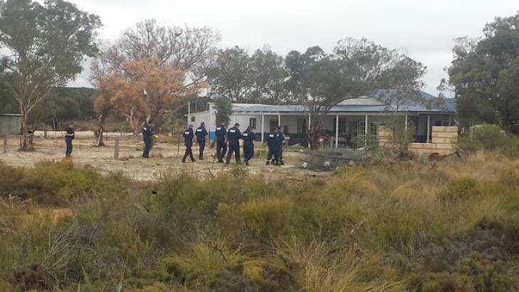 The property in Badgingarra where police searched for Hayley Dodd's body in 2013.