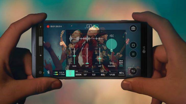 As this image suggests, the combination of the V20's camera, second screen and Hi-Fi credentials would make it ideal for recording a rock show, if that's something you do a lot with your phone. Photo: LG
