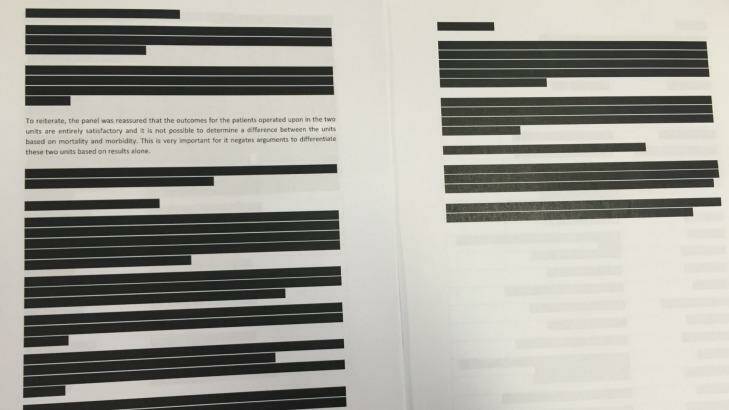 Redacted version of the Sydney Children's Hospital Network report into the provision of cardiac services, released under freedom of information laws.