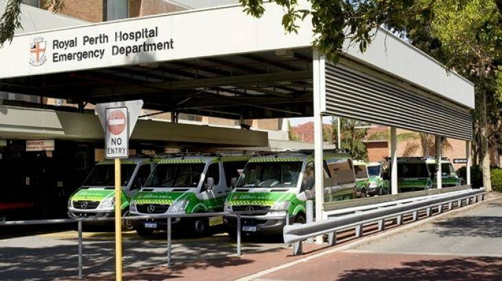 The man was taken to Royal Perth Hospital for treatment. Photo: Supplied