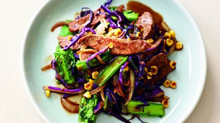 Stir-fried beef with ginger Photo: Karen Hardy