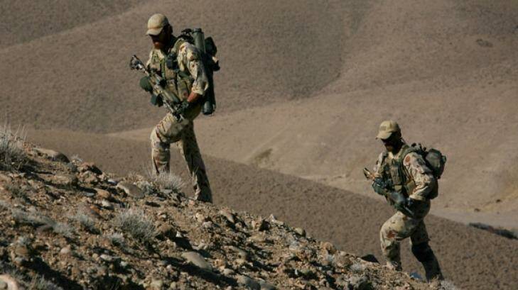 Soldiers of the Special Operations Task Group on patrol.