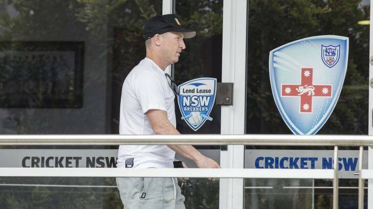 Tough days: NSW and Australia wicketkeeper Brad Haddin at the SCG on Wednesday. Photo: Dominic Lorrimer