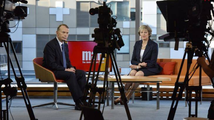 Theresa May used a high-profile interview on the BBC on Sunday to lay the groundwork for her March 2017 Brexit announcement. Photo: BBC