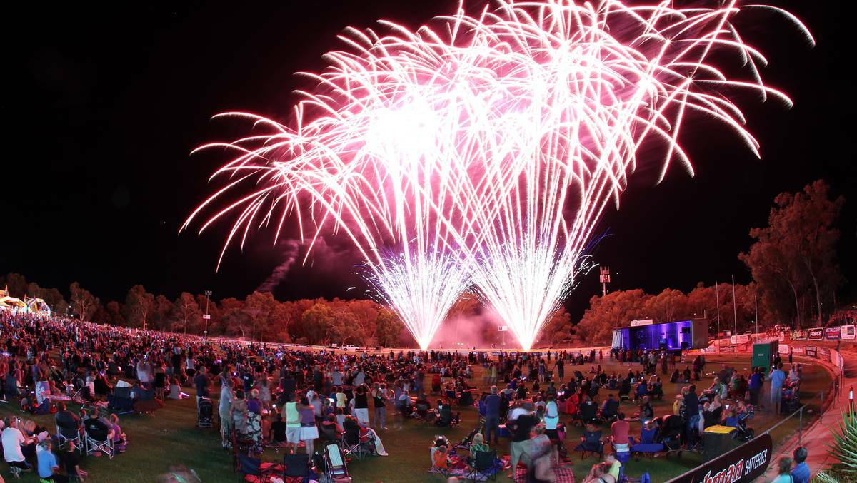 ALBURY-WODONGA: Fireworks at Birallee Park. Photo: MARK JESSER