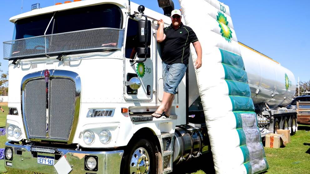 Ted Price with the new BP Kenworth. Photo: Megan Simmonds.