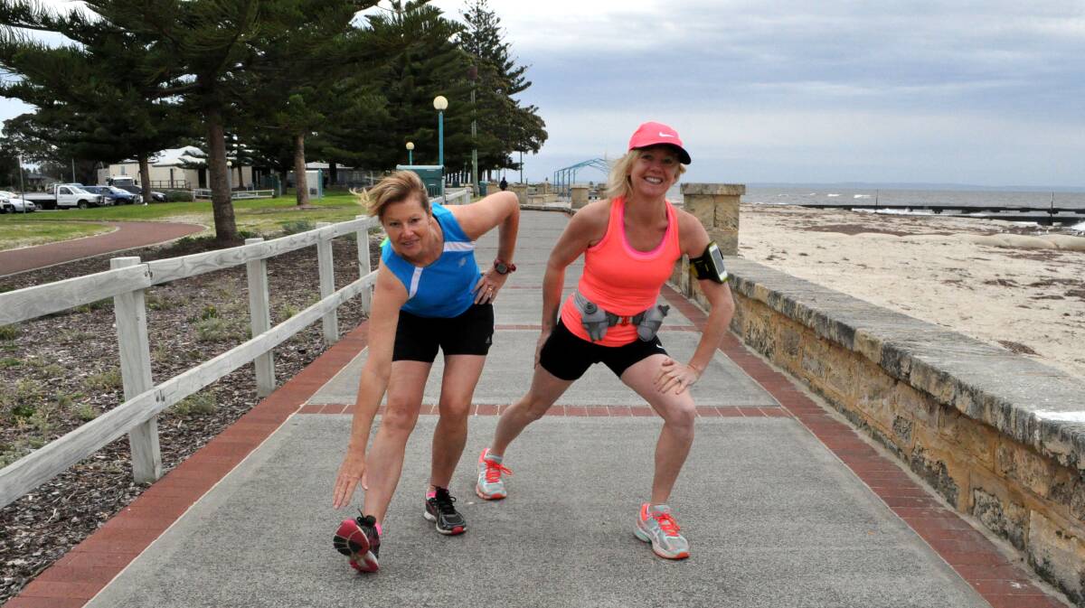 Rose Williamson and Fran McGuinness are preparing co compete in their first marathons in the Perth City to Surf.