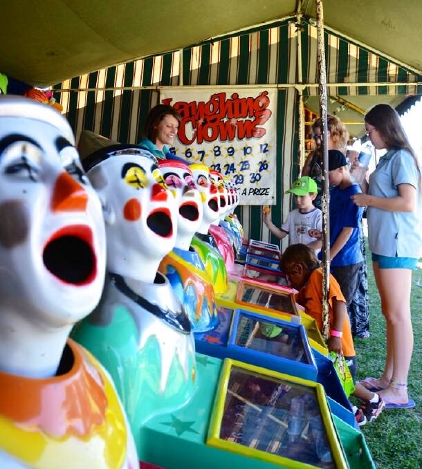 One of the traditional sideshow stalls at the Merredin Show which was a huge hit with punters on Saturday. Photo: Megan Simmonds.