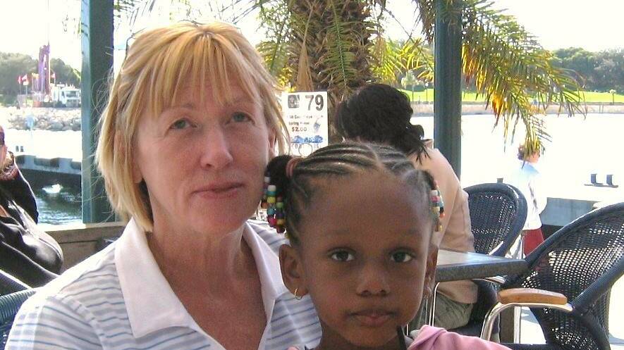 Barbara Santek with her daughter Nyasia. 