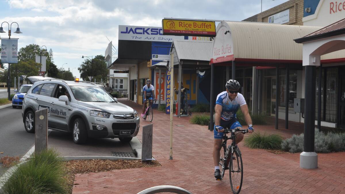 The cyclists arrive in Busselton 