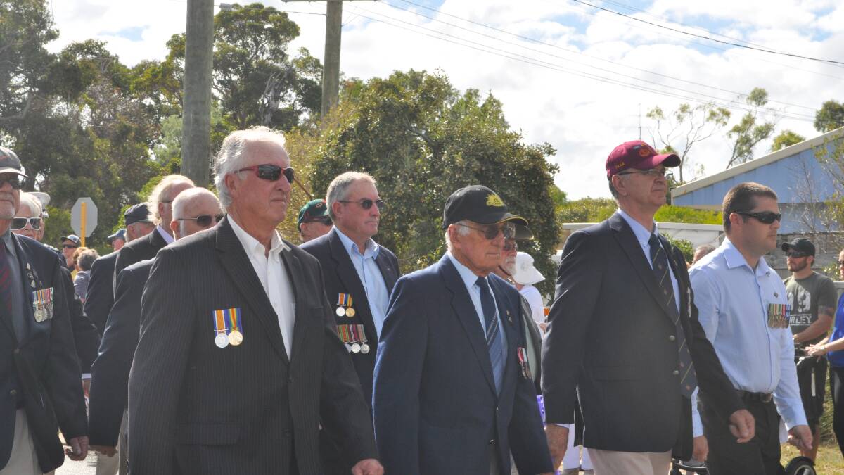 People of all ages united in Dunsborough for the Anzac Day march 